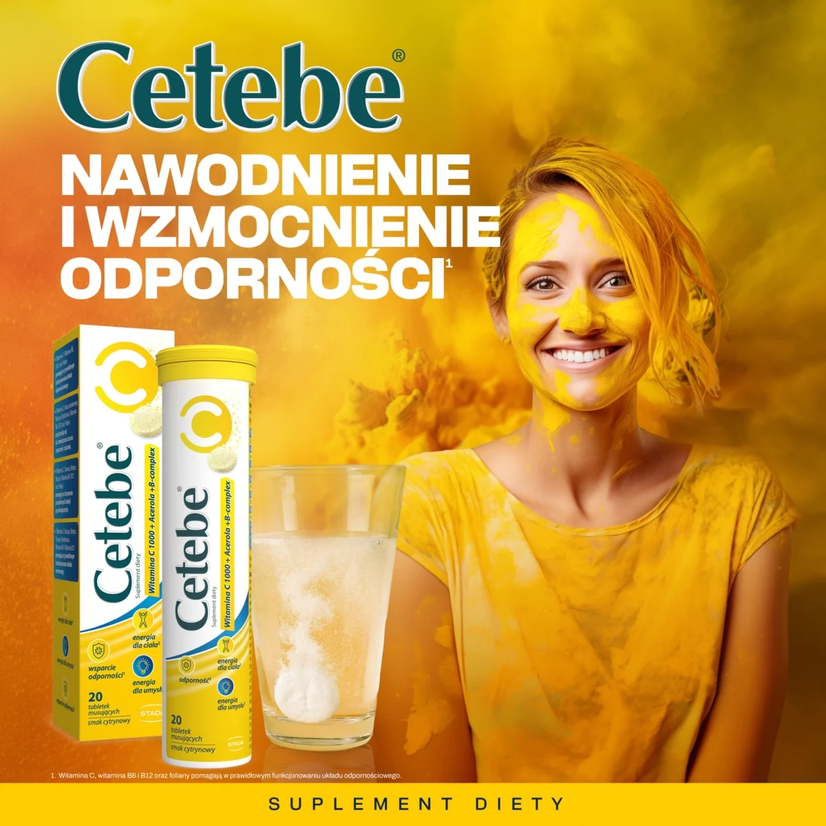 Cetebe Witamina C 1000 mg 20 tabletek musujących
