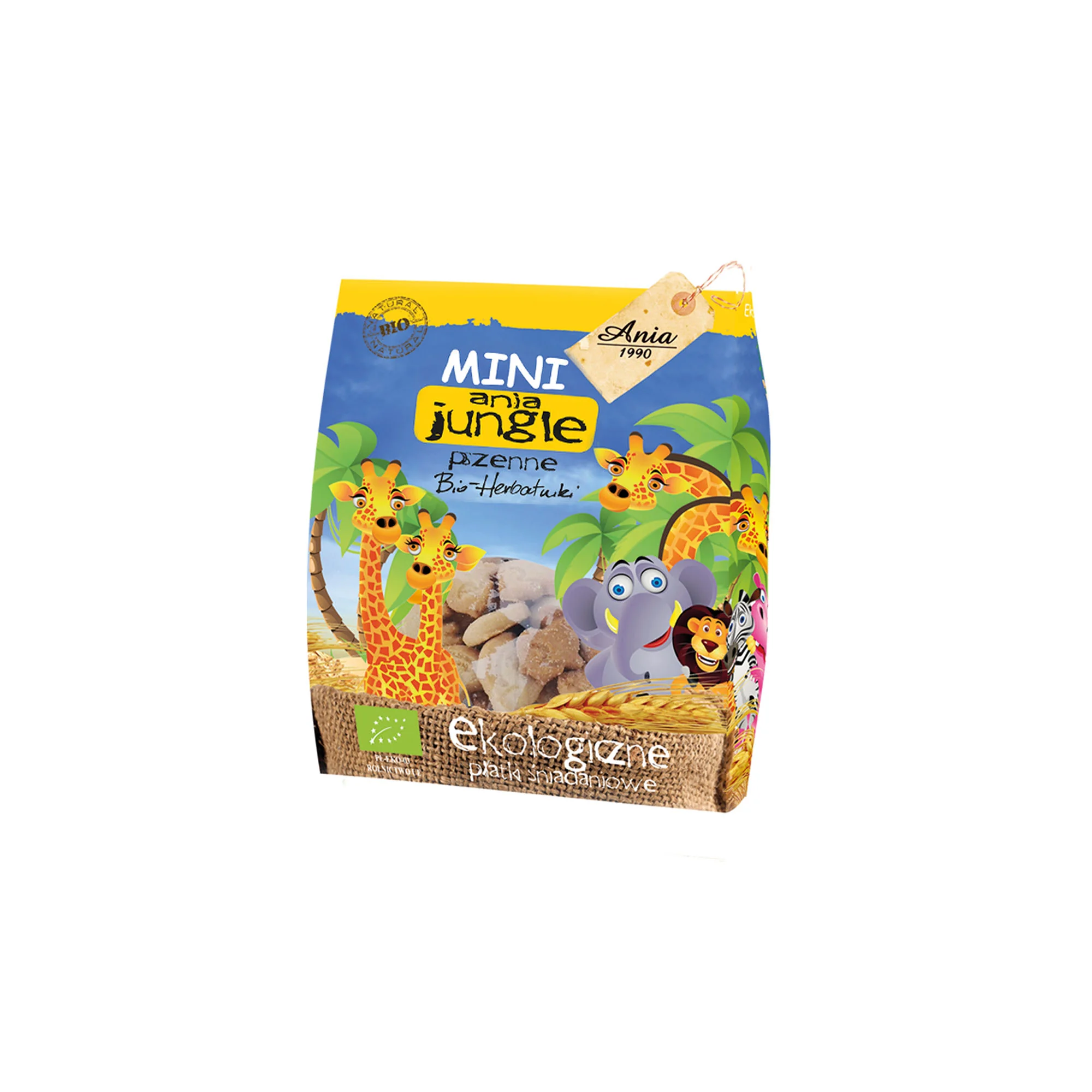 Ania Mini ania jungle BIO ekologiczne herbatniki pszenne, 100 g