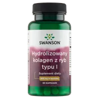 Swanson, Hydrolzowany kolagen z ryb (typu I), 400 mg, suplement diety, 60 kapsułek