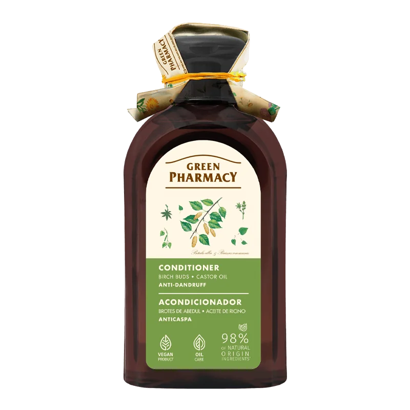Green Pharmacy odżywka przeciwłupieżowa pąki brzozy i olej rycynowy, 300 ml