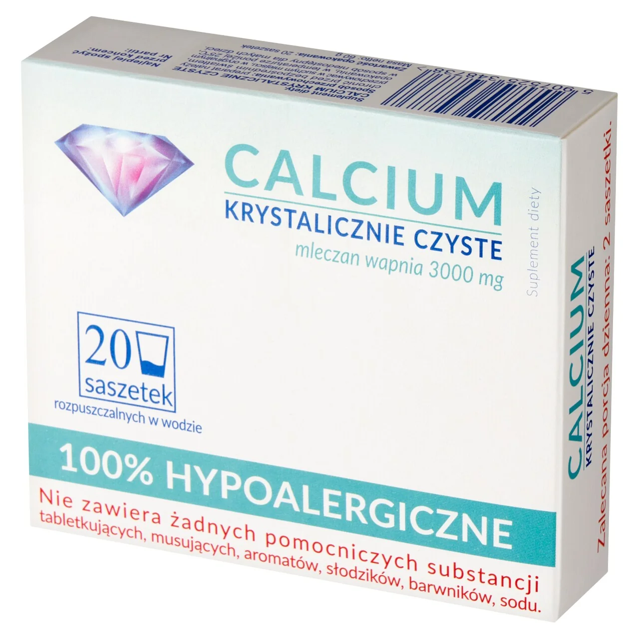 Calcium Krystalicznie Czyste 100% 20 saszetek