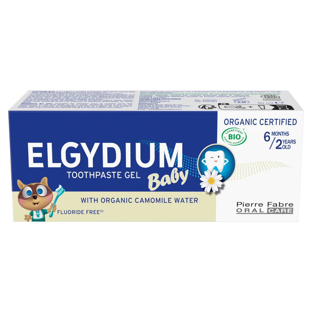 Elgydium Baby pasta do zębów w żelu dla dzieci 6 m+, 30 ml