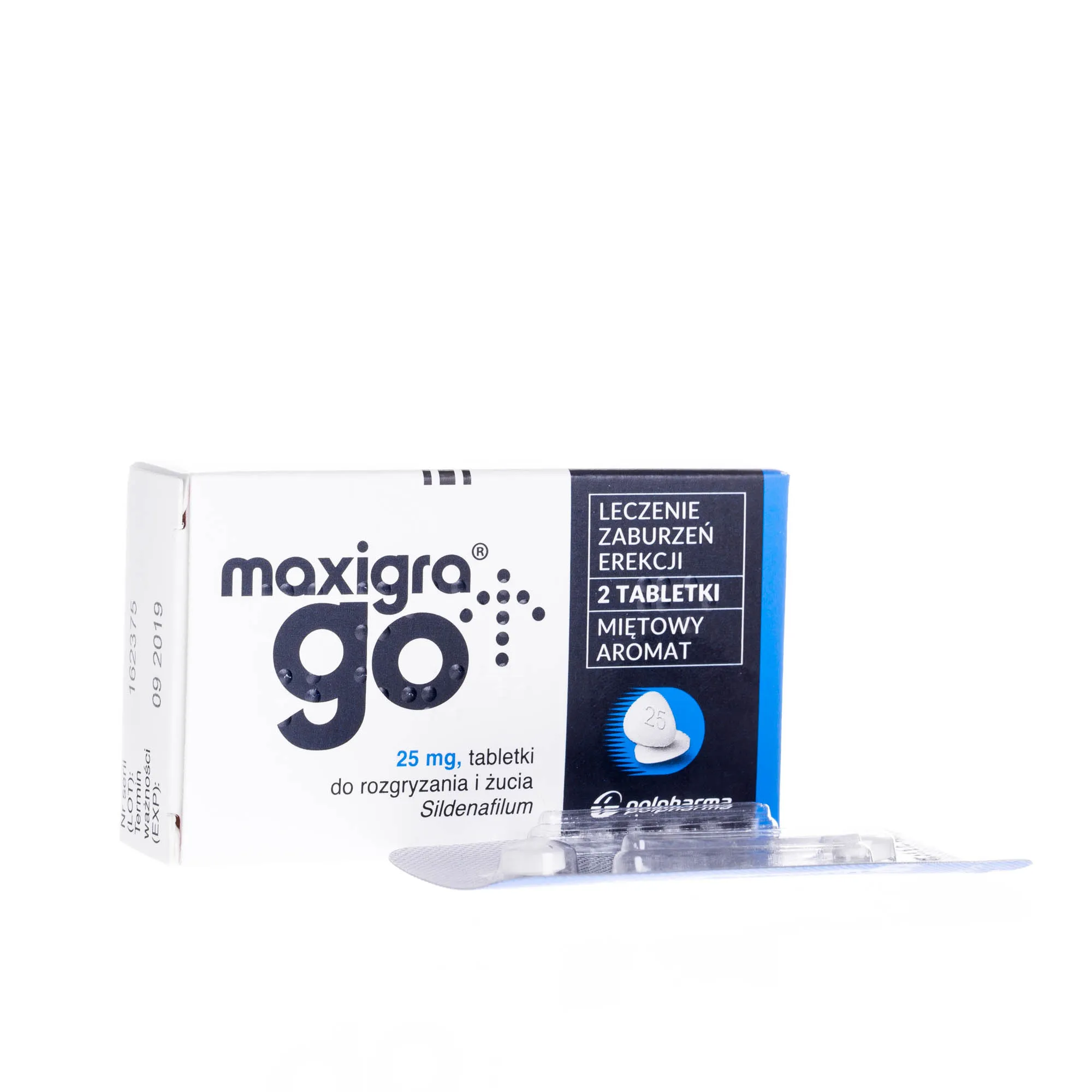 Maxigra Go - lek stosowany w leczeniu zaburzeń erekcji, 2 tabletki 
