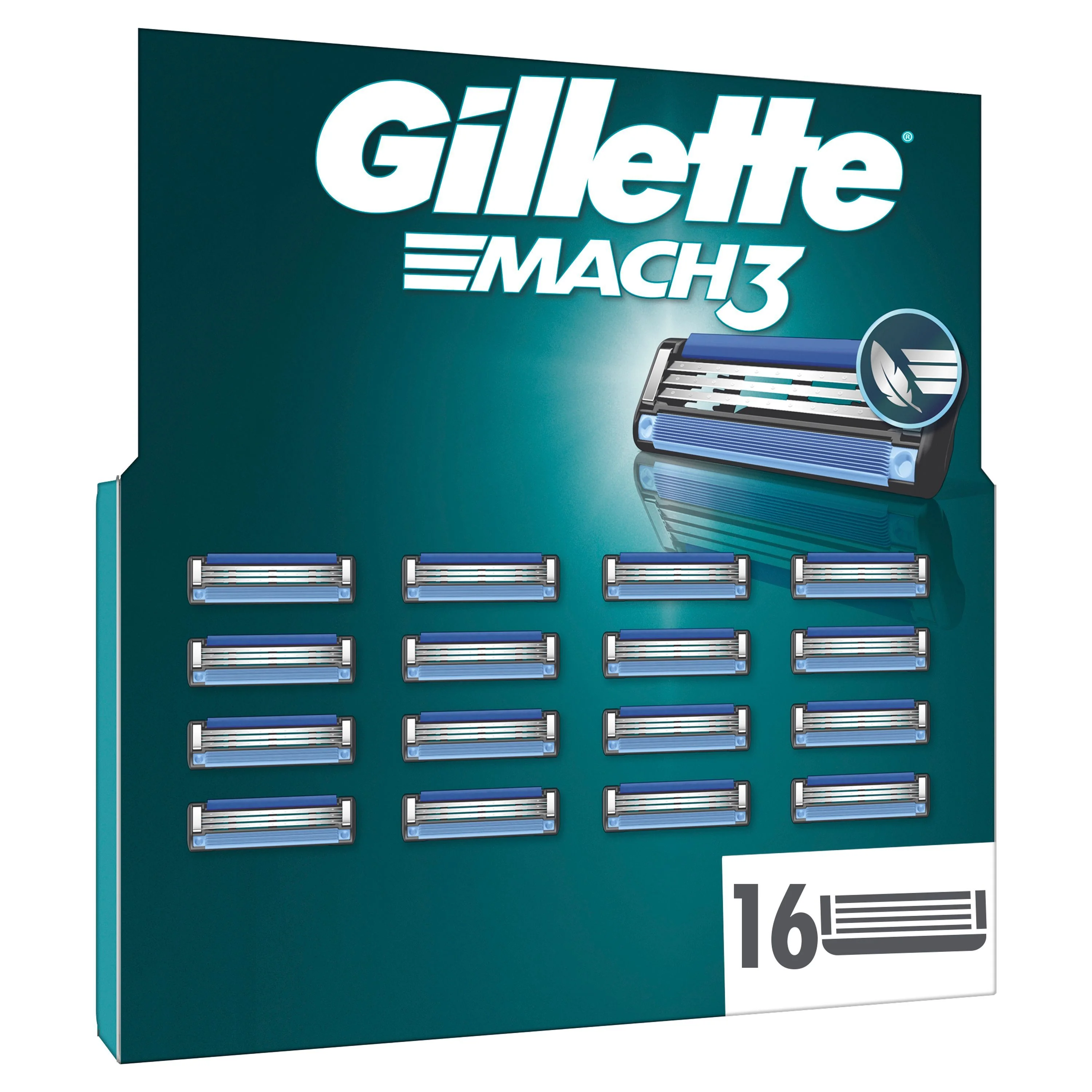 Gillette Mach3 ostrza wymienne do maszynki do golenia, 16 sztuk