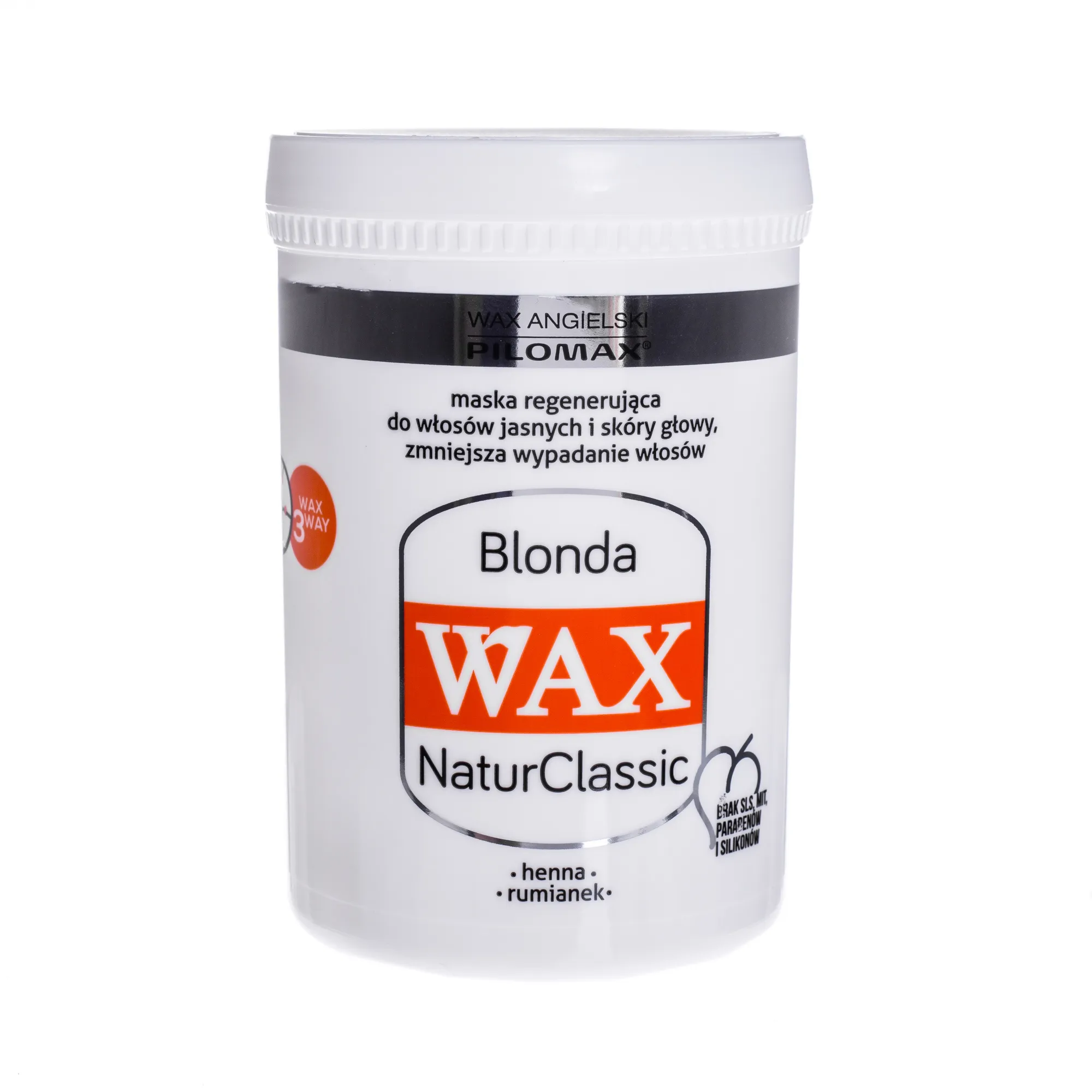 Wax ang Pilomax NaturClassic Wax Blonda, maska do włosów zniszczonych i jasnych, 480 ml 