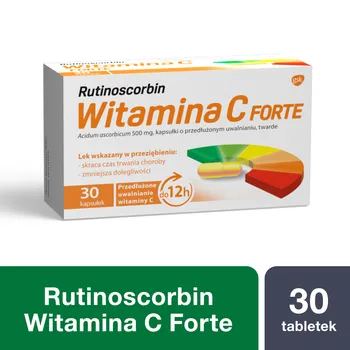 Rutinoscorbin Witamina C Forte, 500 mg, 30 kapsułek 