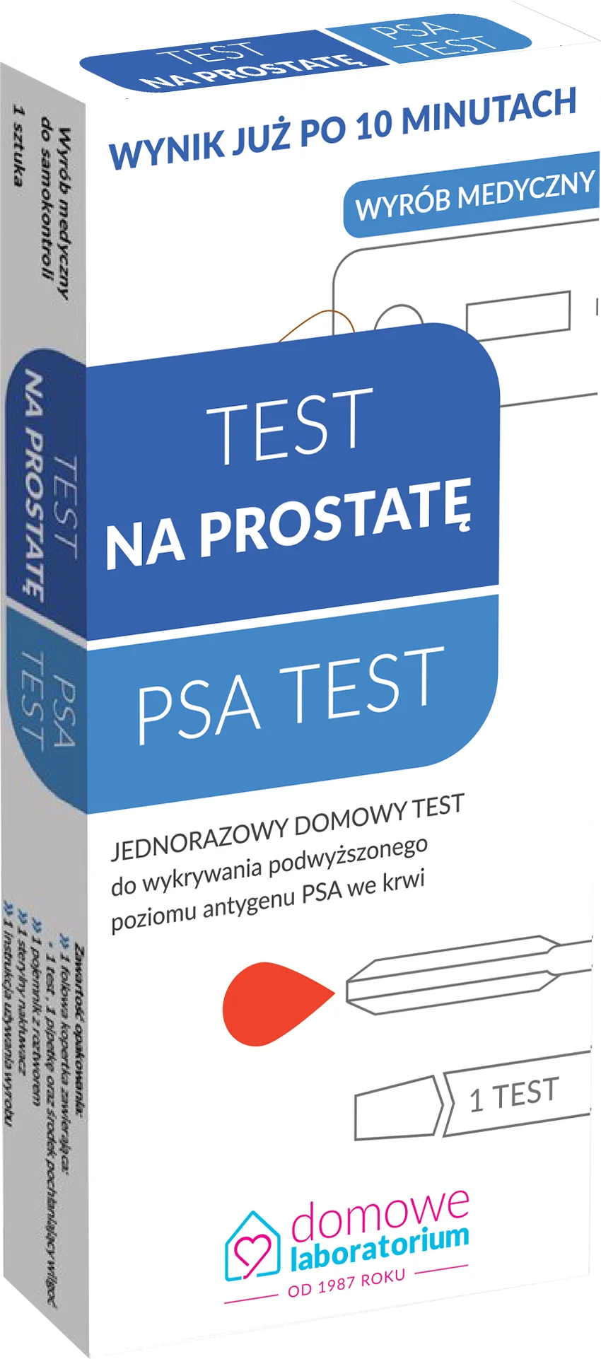 Test na prostatę PSA jednorazowy domowy test, 1 sztuka