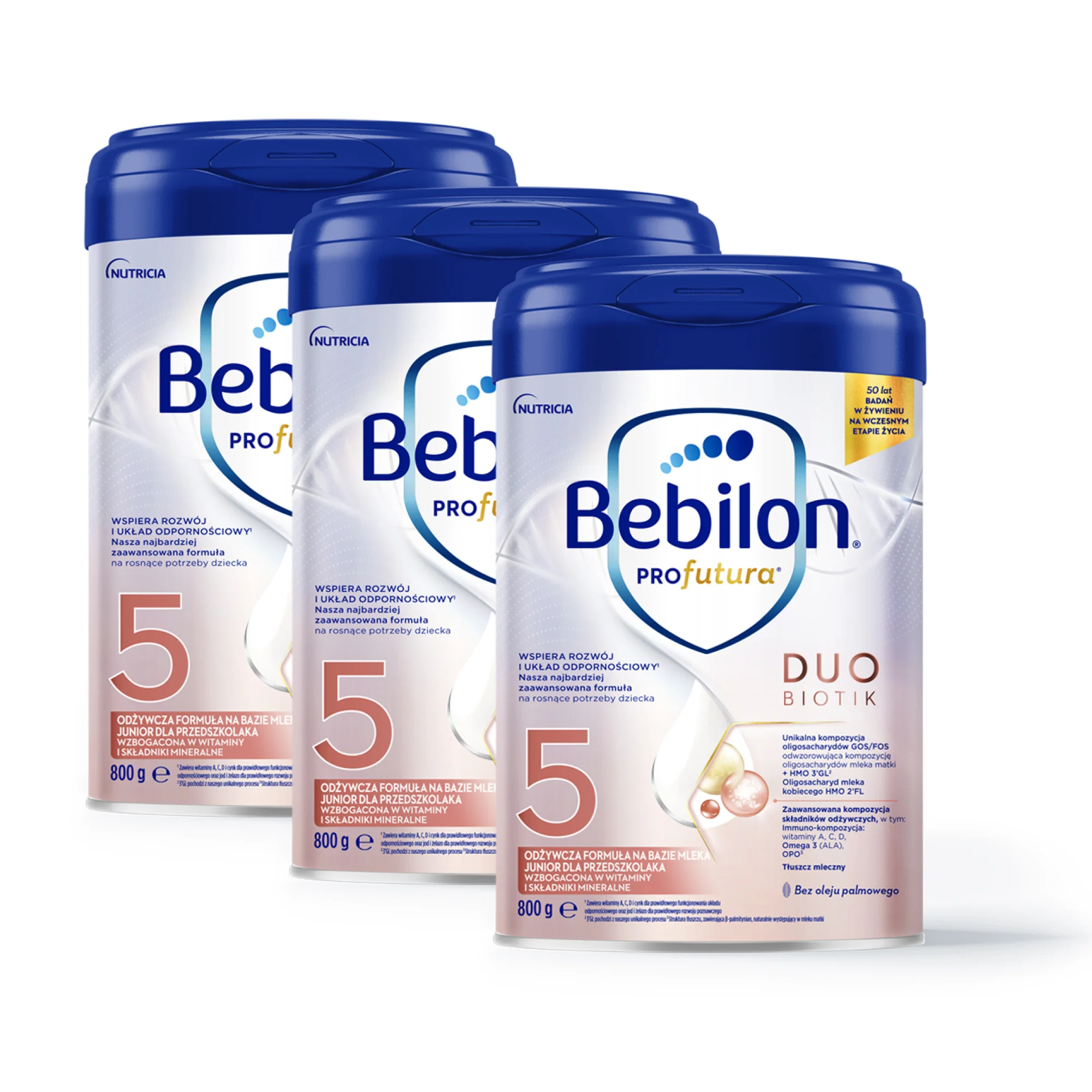 Bebilon Profutura DuoBiotik 5 odżywcza formuła na bazie mleka, dla przedszkolaka,  3 x 800 g