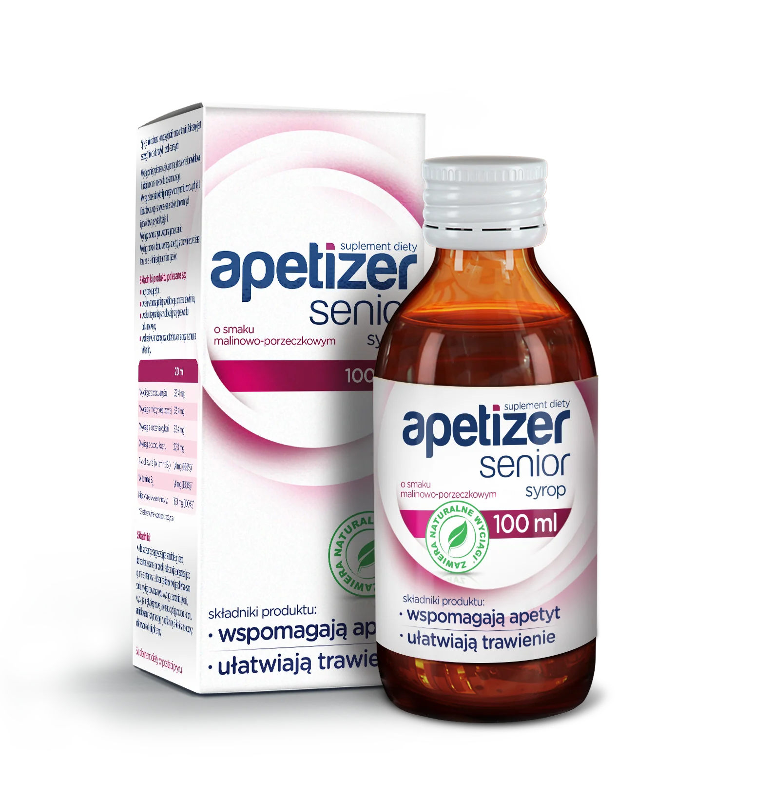 Apetizer Senior syrop o smaku malinowo-porzeczkowym, 100 ml