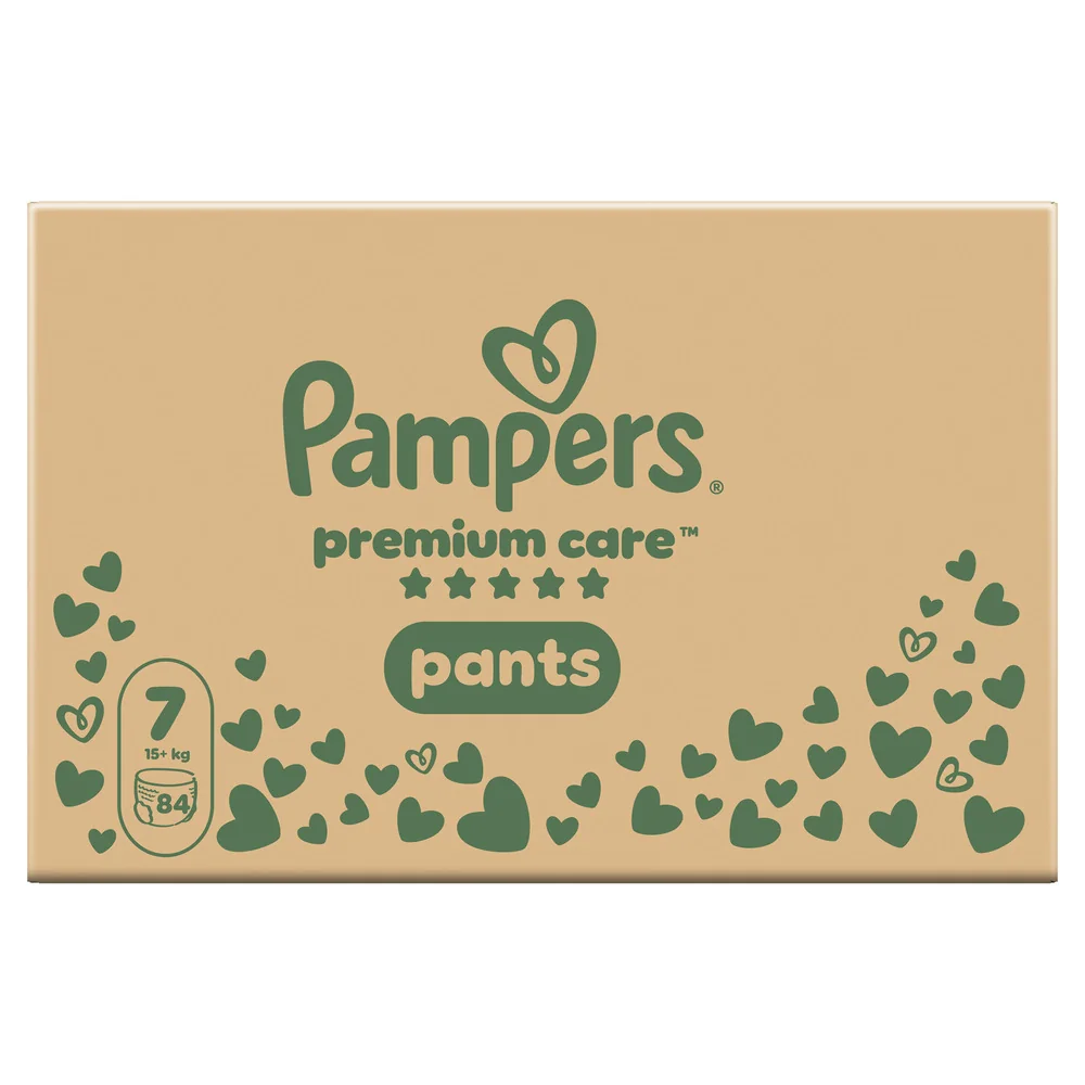 Pampers Premium Care Pants 7 pieluchomajtki, rozmiar 7, 15+ kg, 84 sztuki