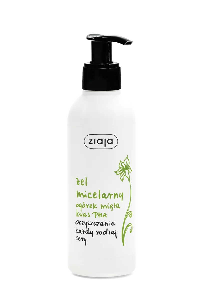 Ziaja Ogórek Mięta żel micelarny z kwasem PHA, 200 ml
