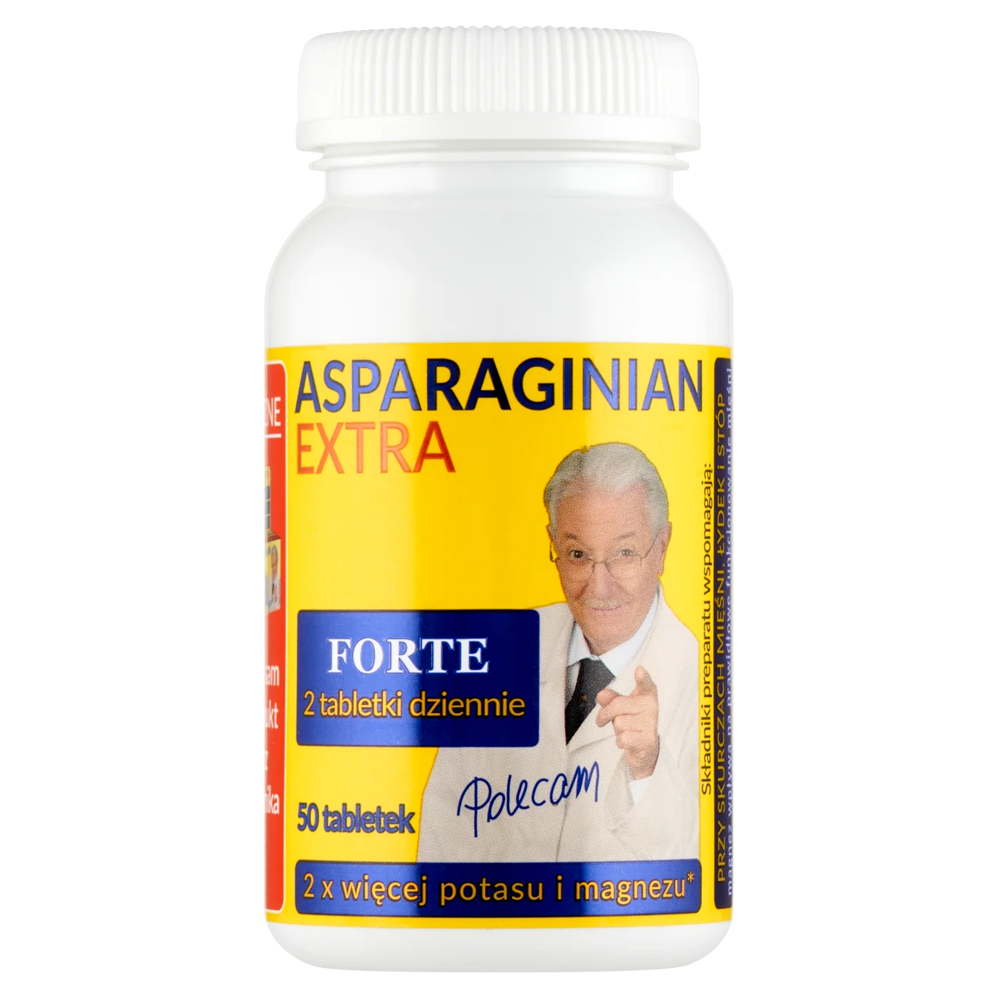 Asparginian Magnezu Potasu Extra 50 tabletek