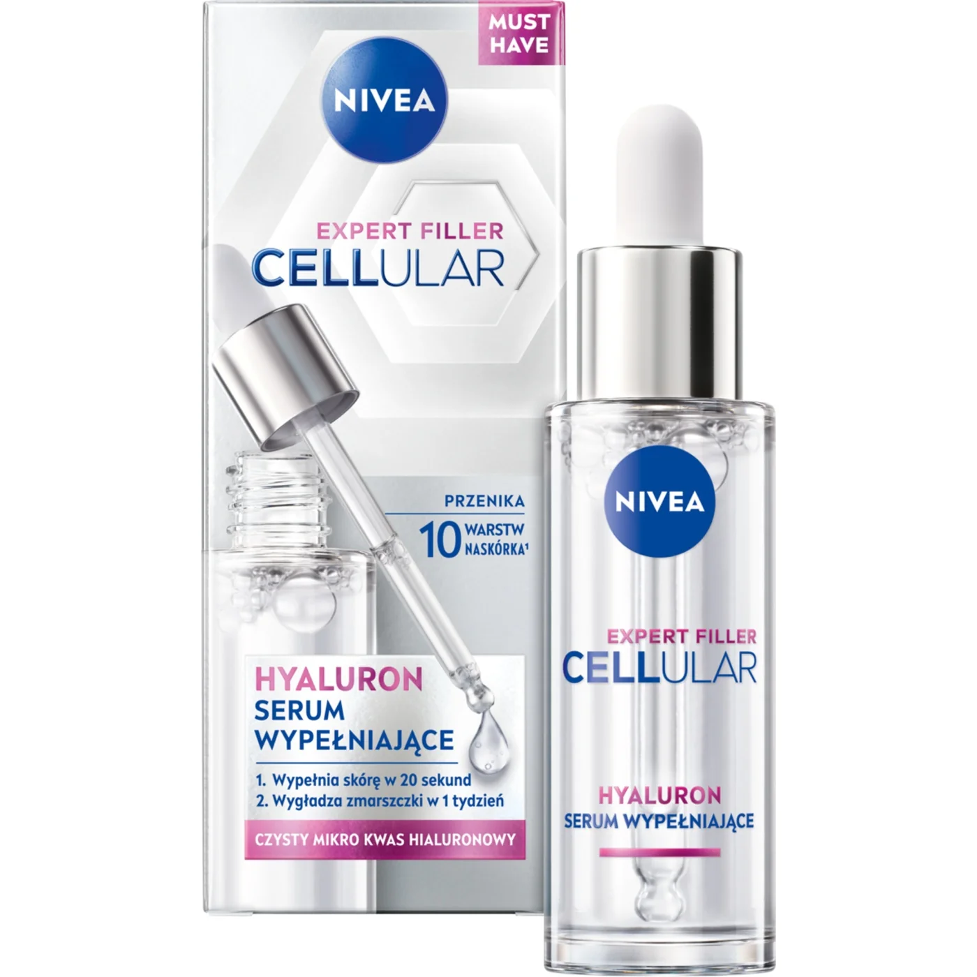 Nivea Cellular Expert Filler wypełniające serum hialuronowe, 30 ml