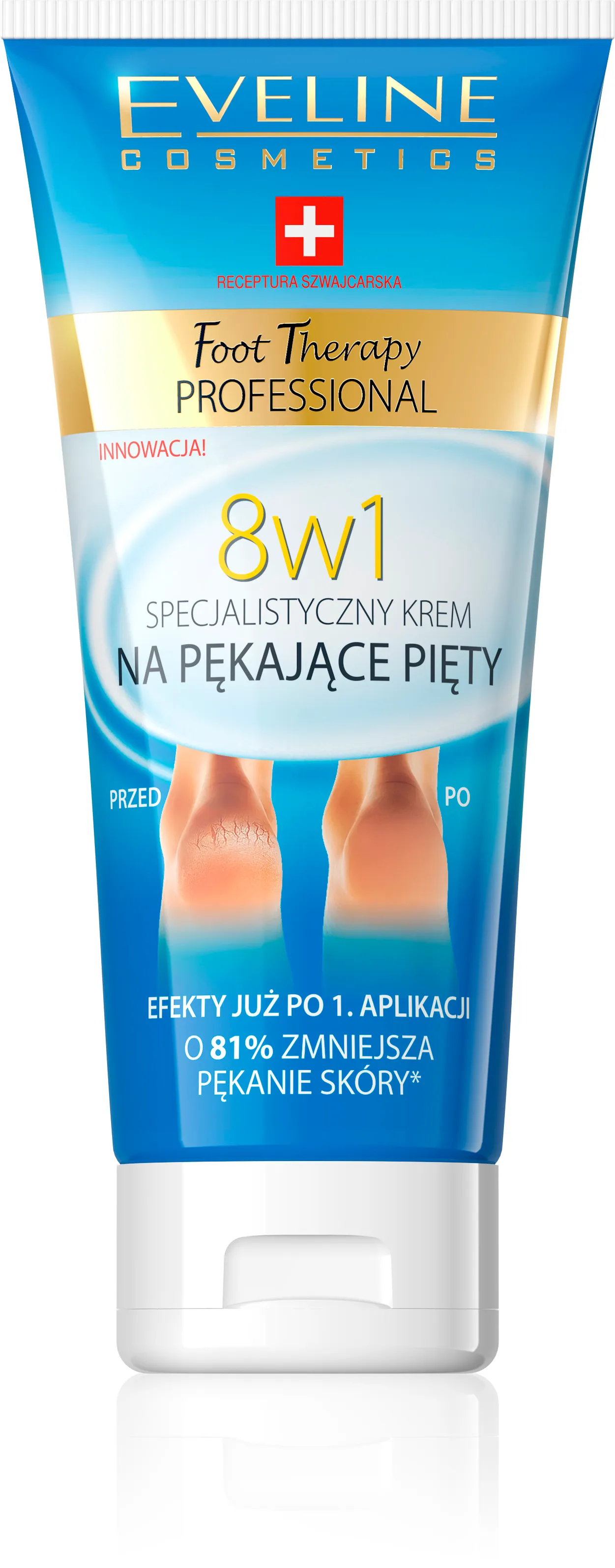 Eveline Cosmetics Foot Therapy Professional, specjalistyczny krem na pękające pięty 8w1, 100 ml