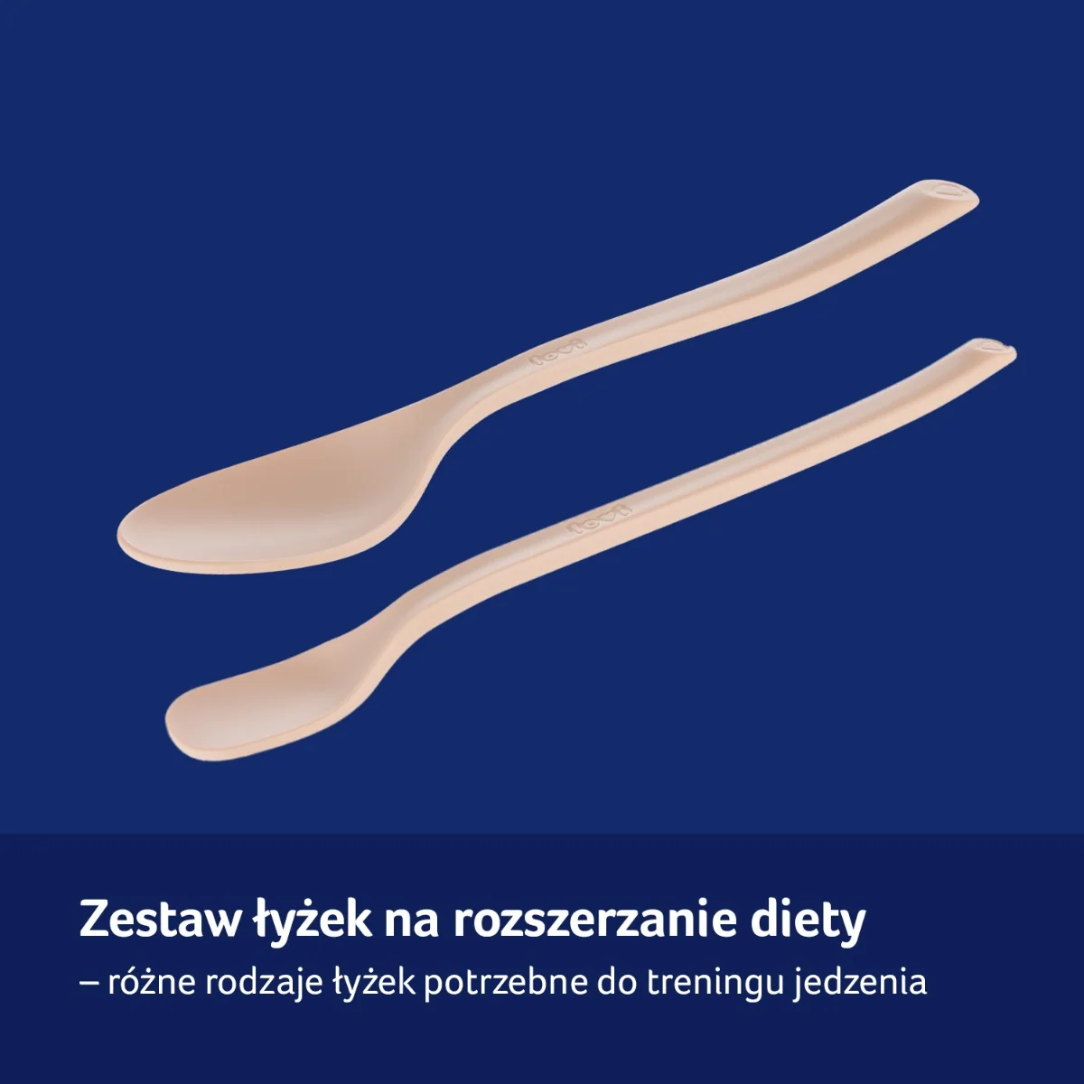 LOVI Zestaw Pierwsza łyżeczka i łyżka stołowa nude, 2 sztuki