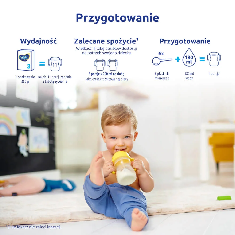 Bebiko Junior 3, modyfikowane mleko dla dzieci powyżej 1. roku życia, 350 g 