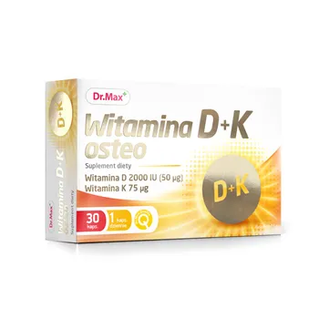 Witamina D+K Osteo Dr.Max, suplement diety,  30 kapsułek 
