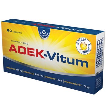 Oleofarm ADEK-Vitum, suplement diety, 60 kapsułek 