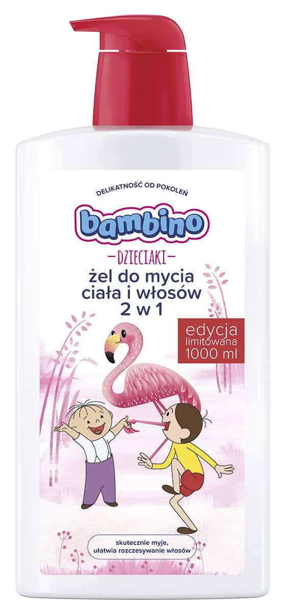 Bambino Dzieciaki Flaming żel do mycia ciała i włosów 2w1, 1000 ml