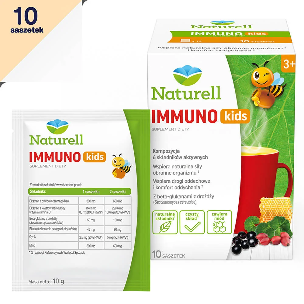 Naturell Immuno Kids suplement diety, 10 saszetek
