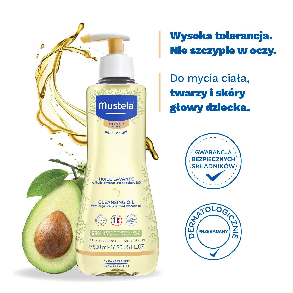 Mustela Bebe-Enfant olejek myjący, 500 ml