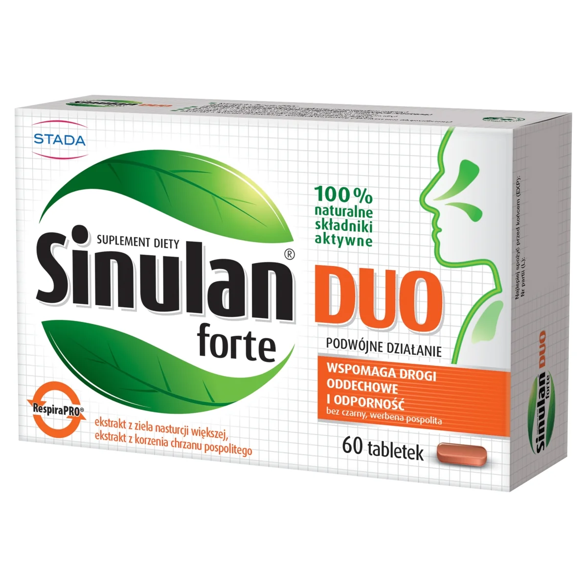 Sinulan Duo Forte suplement diety, 60 tabletek powlekanych