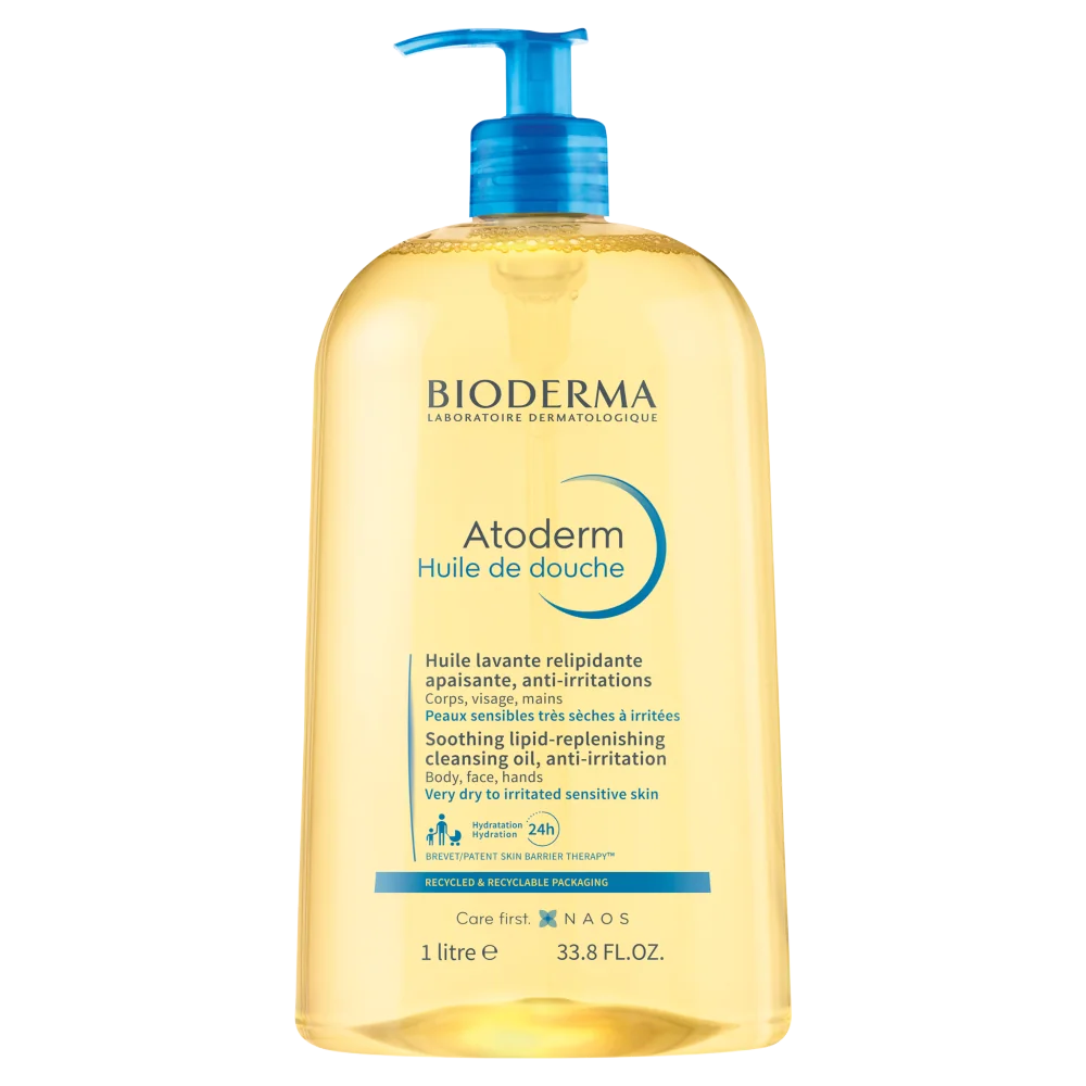 Bioderma Atoderm Huile De Douche nawilżający olejek do kąpieli i pod prysznic, 1 l
