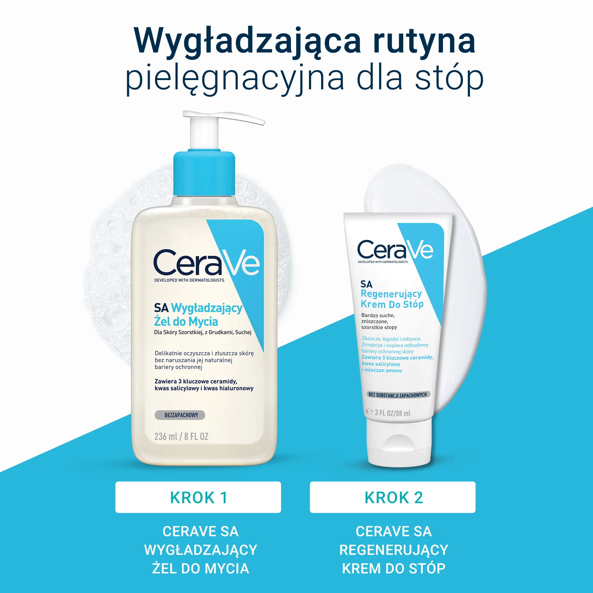 CeraVe SA, krem regenerujący do stóp z ceramidami, 88 ml