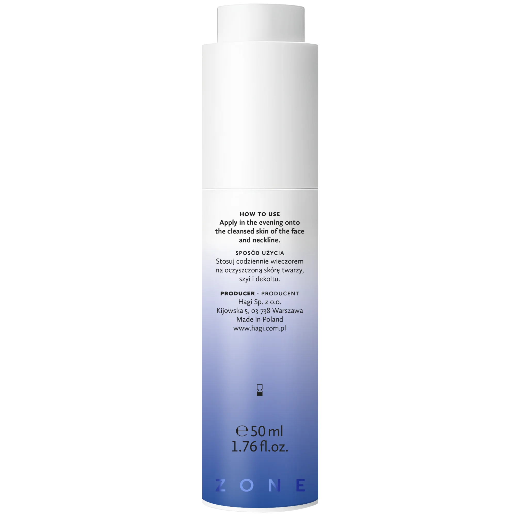 Hagi Aqua Zone krem odżywczo-nawilżający na noc cera wymagająca regeneracji, 50 ml