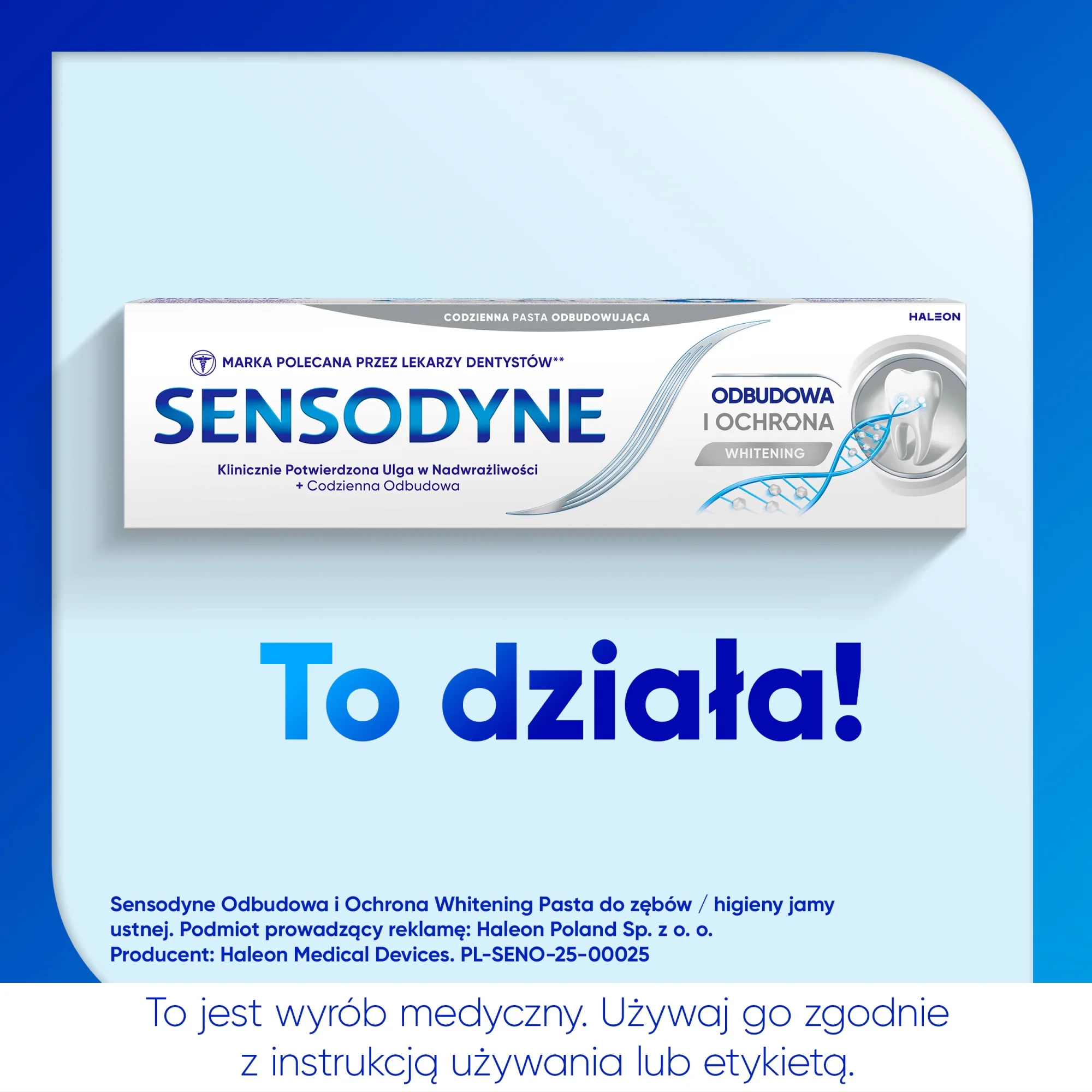 Sensodyne Whitening Odbudowa i Ochrona pasta do zębów z fluorem 75 ml