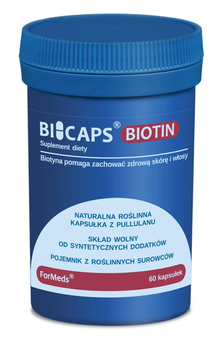Bicaps Biotin, suplement diety, 60 kapsułek