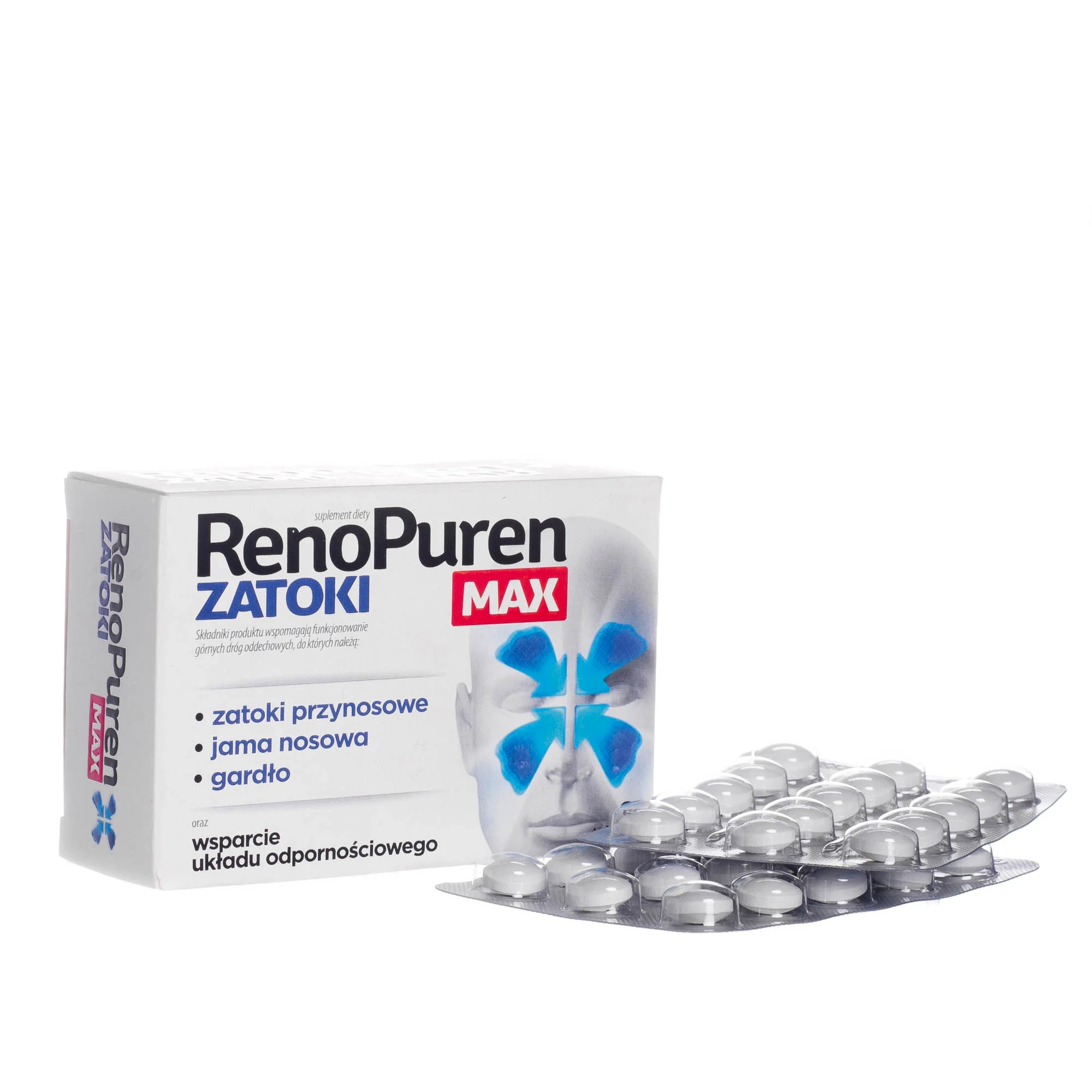 RenoPuren Max Zatoki suplement diety, 60 tabletek