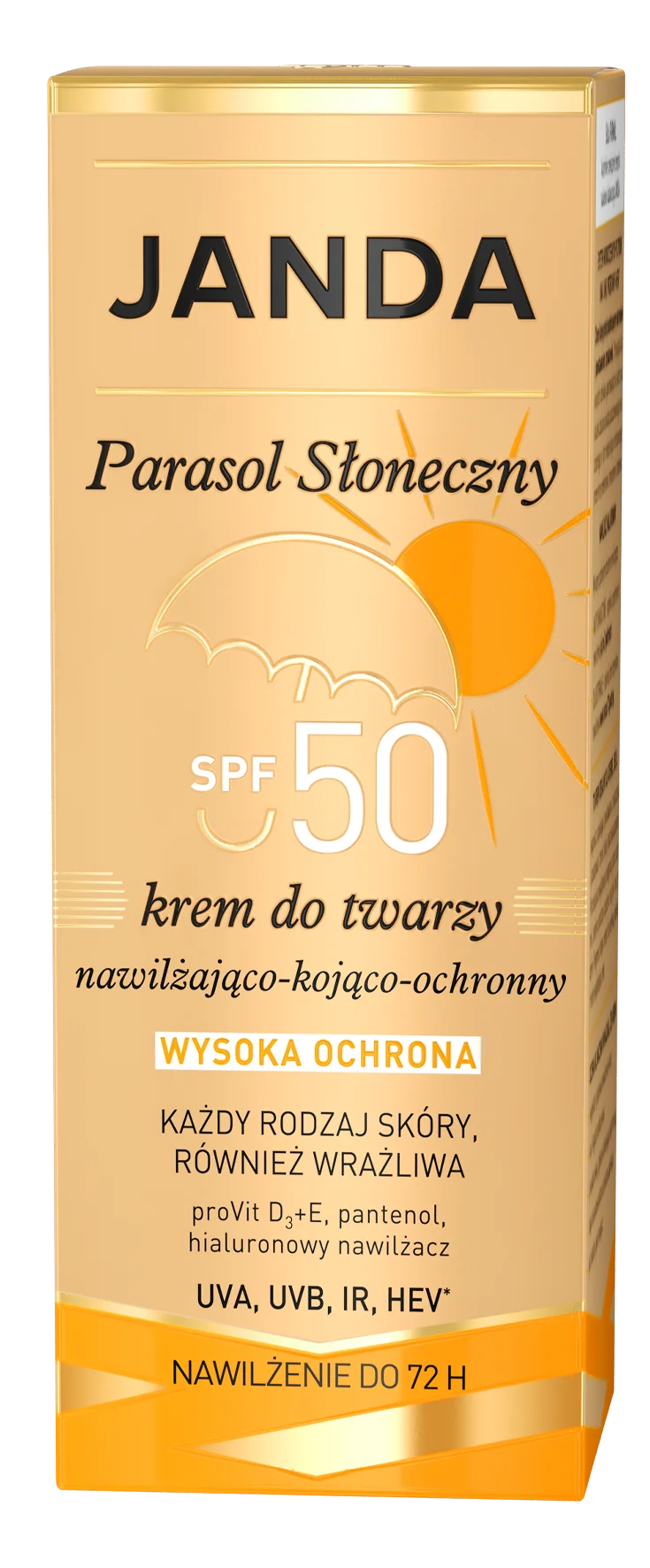 JANDA Parason Słoneczny całoroczny krem do twarzy SPF 50, 50 ml