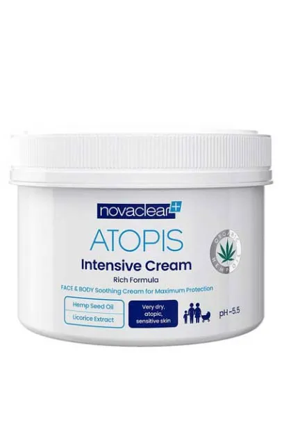 Novaclear Atopis Intensive Cream, krem natłuszczająco - nawilżający do twarzy i ciała, 500 ml