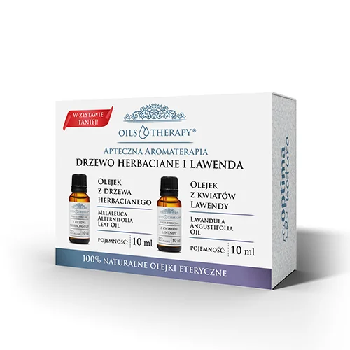 Oils&Therapy Apteczna Aromaterapia zestaw olejek eteryczny z drzewa herbacianego, 10 ml + olejek eteryczny lawendowy, 10 ml