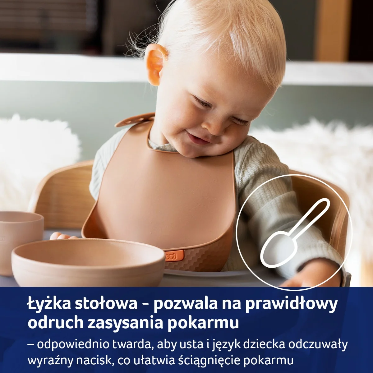 LOVI Zestaw Pierwsza łyżeczka i łyżka stołowa nude, 2 sztuki