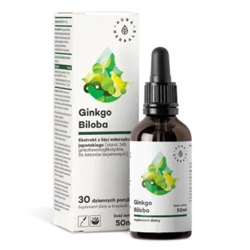 Aura Herbals Ginkgo Biloba, suplement diety, 50 ml 