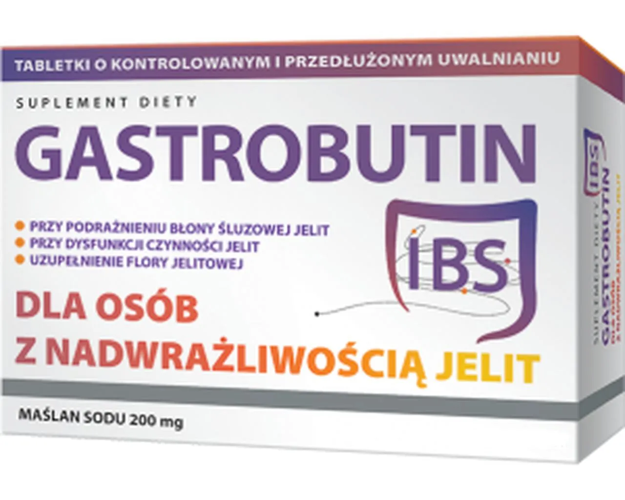 Gastrobutin IBS, suplement diety, 60 tabletek o zmodyfikowanym uwalnianiu