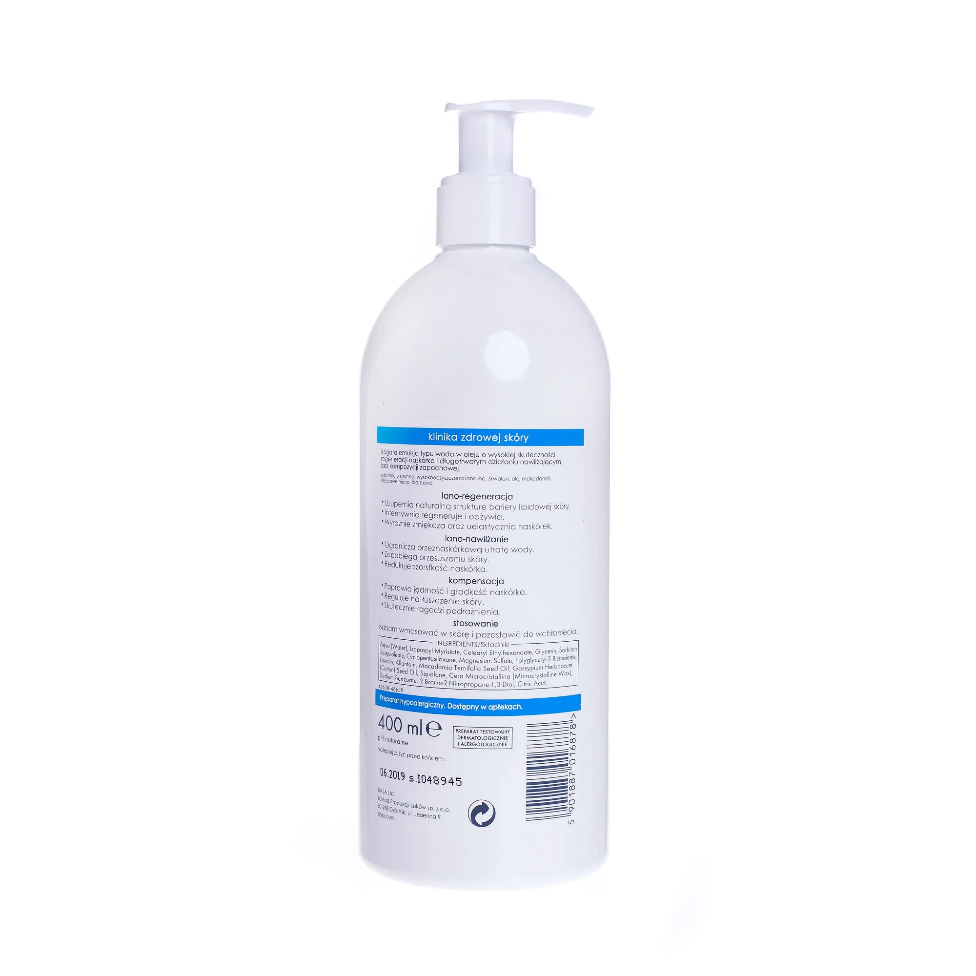 Ziaja Med Kuracja Nawilżająca lano-balsam, 400 ml