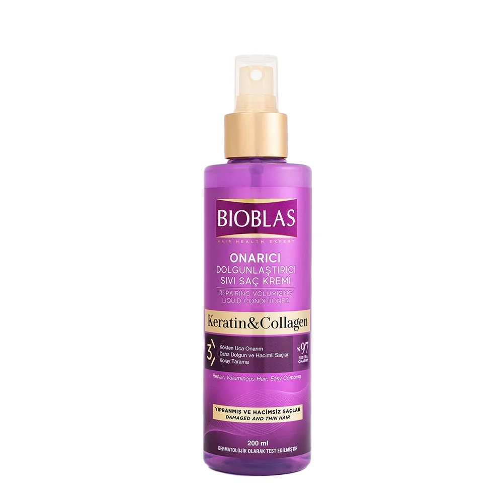 Bioblas Keratin & Collagen odżywka do włosów w płynie, 200 ml