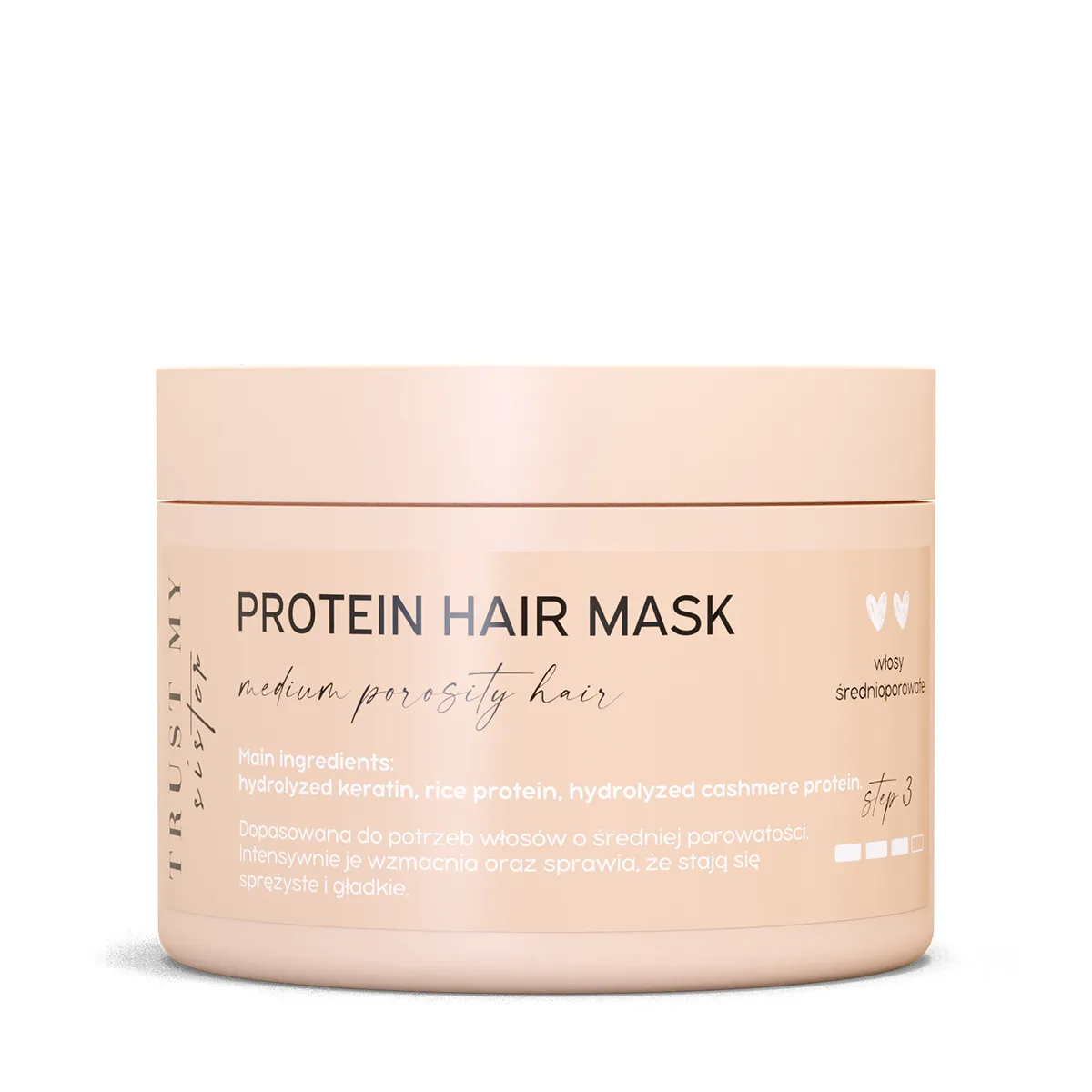 Trust My Sister proteinowa maska do włosów średnioporowatych, 200 ml