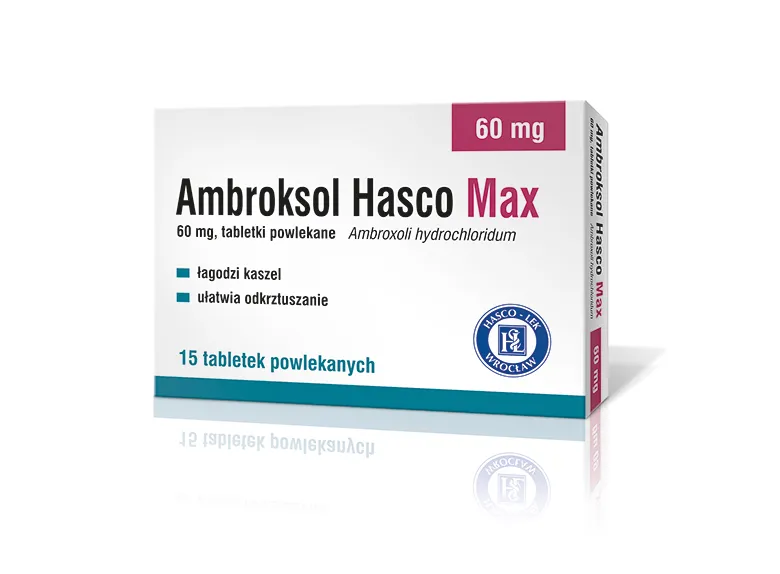 Ambroksol Hasco Max, 60 mg, 15 tabletek powlekanych