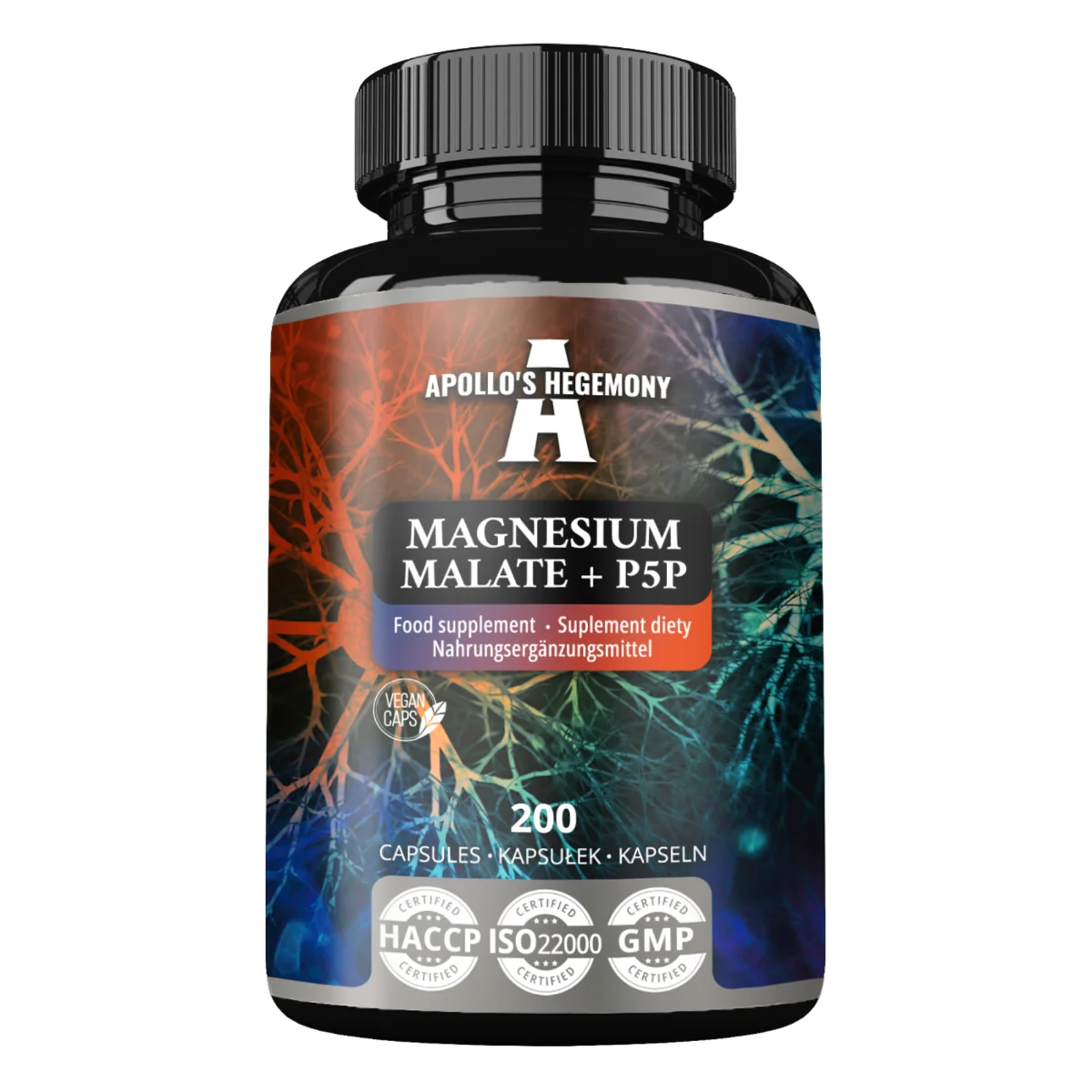 Apollo's Hegemony Magnesium Malate + P5P 200 kapsułek