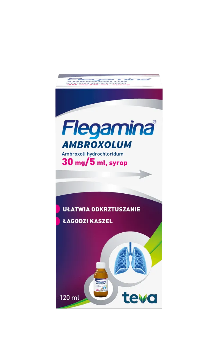 Flegamina ambroxolum, 0,03g/5ml, syrop, 120 ml