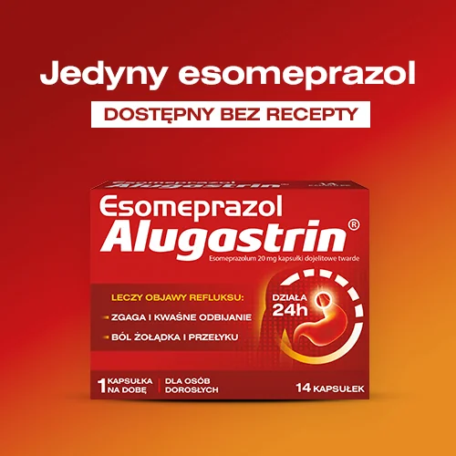Esomeprazol Alugastrin 20 mg 14 kapsułek dojelitowych twardych