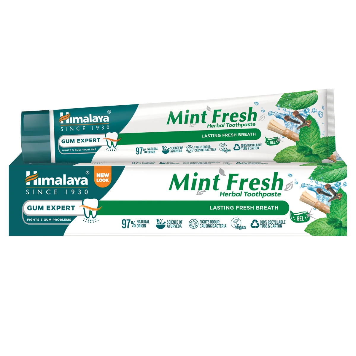 Himalaya Gum Expert ziołowa pasta do zębów w żelu odświeżająca oddech Mint Fresh, 75 ml