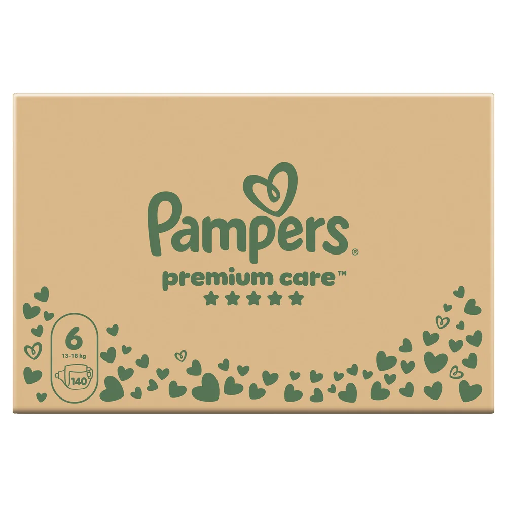 Pampers Premium Care 6 pieluchy, rozmiar 6, 13-18 kg, 140 sztuk