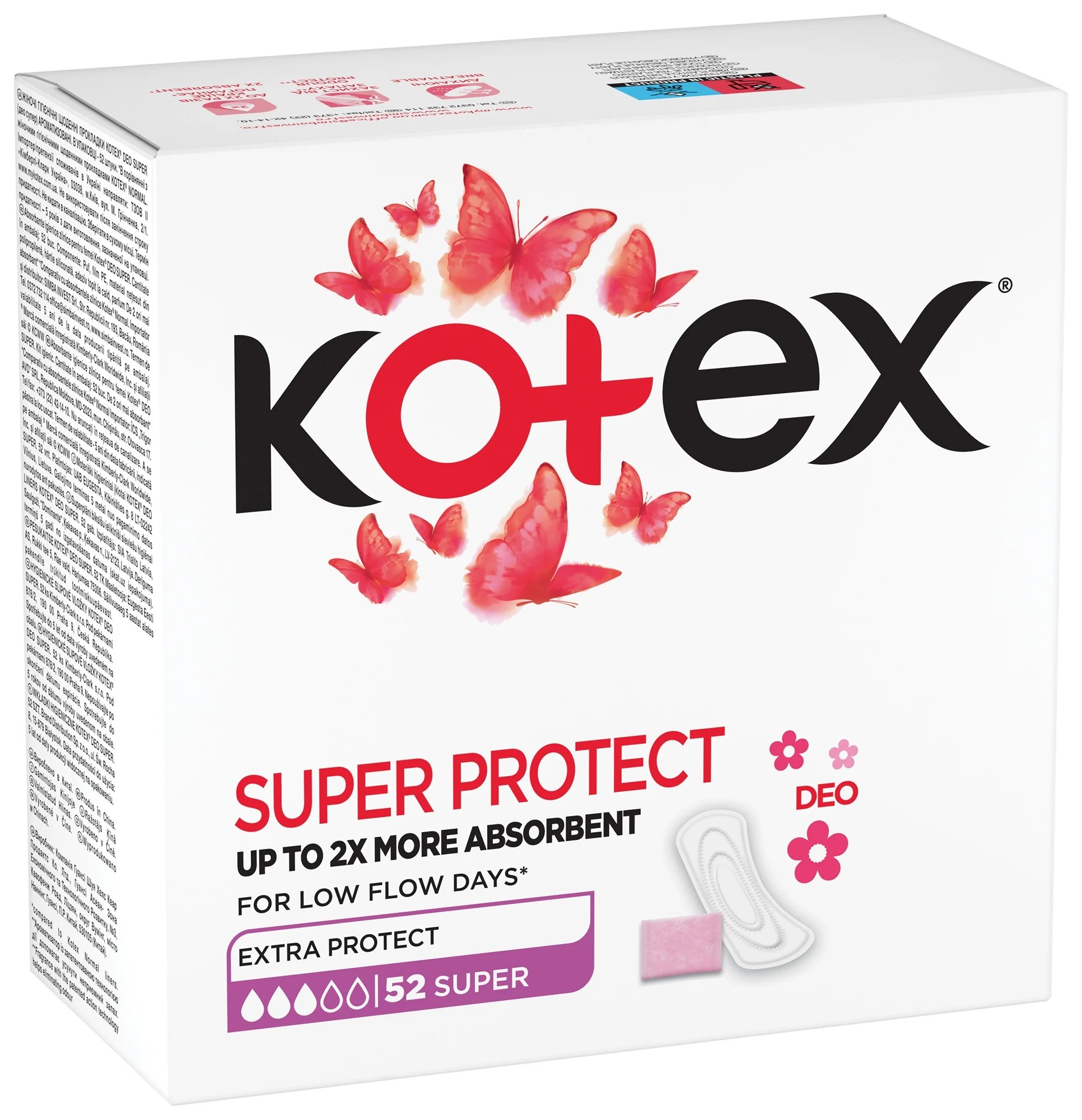 Kotex Super Protect wkładki higieniczne, 52 sztuki