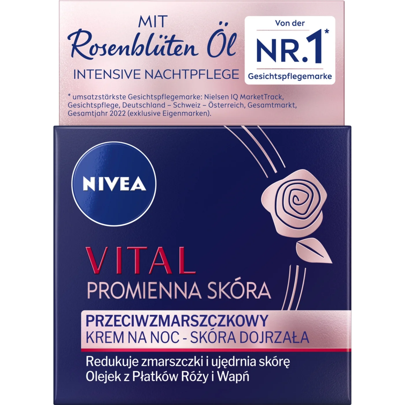 Nivea Vital Promienna Skóra przeciwzmarszczkowy krem na noc skóra dojrzała, 50 ml