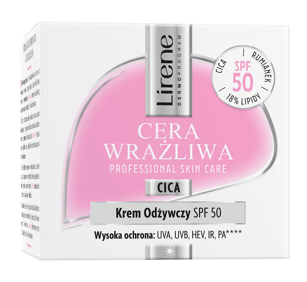 Lirene Cera Wrażliwa krem odżywczy SPF 50, 50 ml